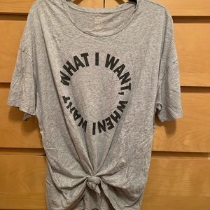 Oversized tee w/ some distress (worn once!)